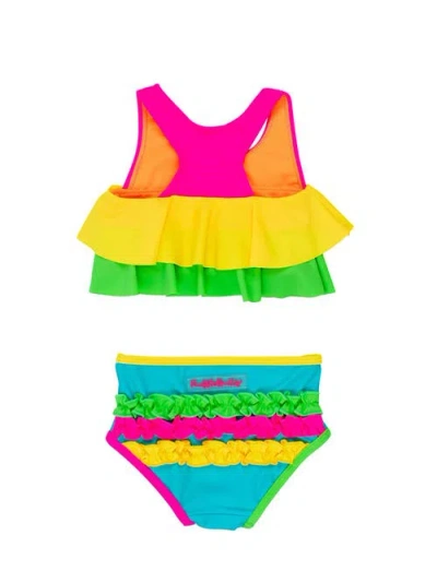 Rufflebutts Baby Girls Flounce Bikini In Animal Print