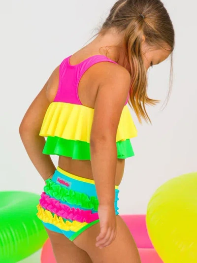 Rufflebutts Baby Girls Flounce Bikini In Animal Print