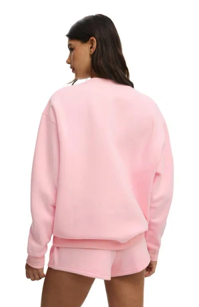 Cotton On Body Active Plush Crew Sweatshirt In Pink