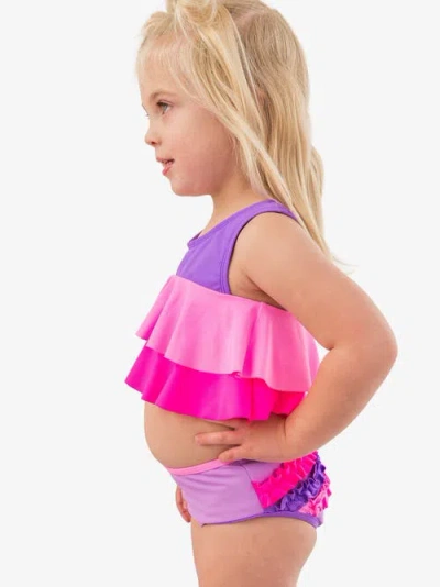 Rufflebutts Baby Girls Flounce Bikini In Multi