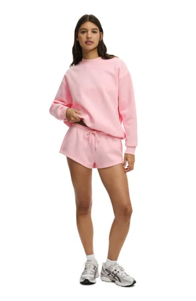 Cotton On Body Active Plush Crew Sweatshirt In Pink