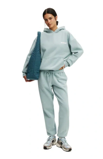 Cotton On Body Active Plush Premium Graphic Hoodie In Blue