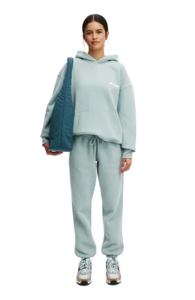 Cotton On Body Active Plush Premium Graphic Hoodie In Blue