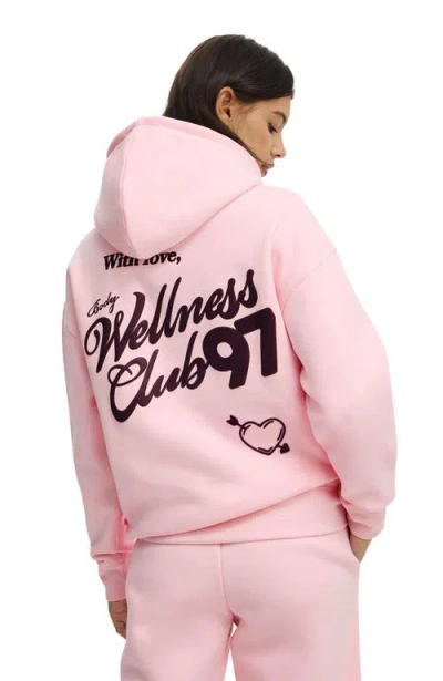 Cotton On Body Active Plush Premium Graphic Hoodie In Pink