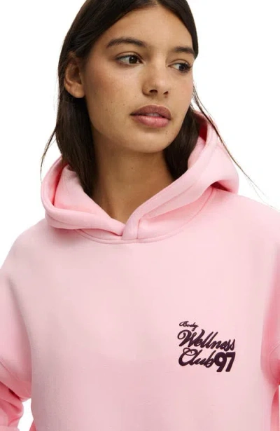 Cotton On Body Active Plush Premium Graphic Hoodie In Pink