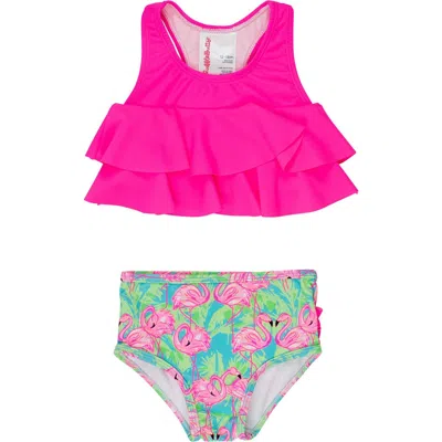 Rufflebutts Upf50 Flounce Bikini In Animal Print