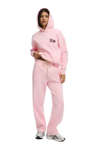 Cotton On Body Active Plush Premium Graphic Hoodie In Pink