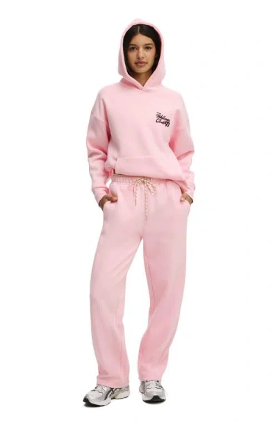 Cotton On Body Active Plush Premium Graphic Hoodie In Pink