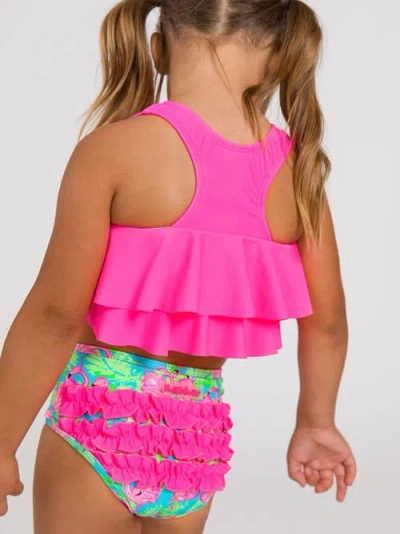 Rufflebutts Upf50 Flounce Bikini In Animal Print