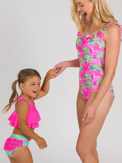 Rufflebutts Upf50 Flounce Bikini In Animal Print