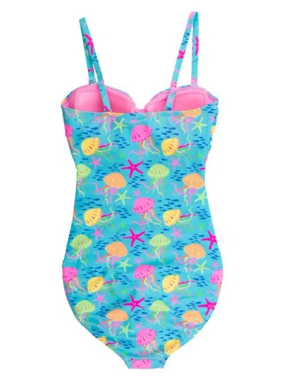 Rufflebutts Convertible Bandeau One Piece Swimsuit In Multi