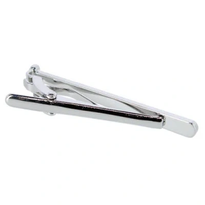 Trafalgar Home Run Baseball Bat Silver Tie Bar In Metallic