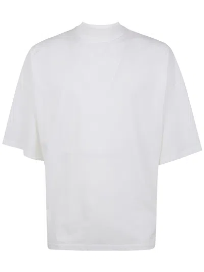 Jil Sander Men Crewneck Short Sleeves Classic T-shirt In White