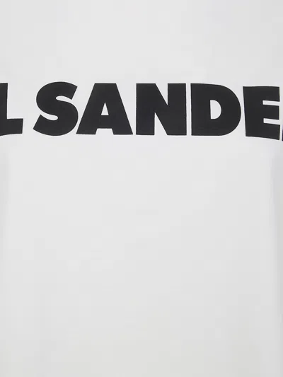 Jil Sander Crewneck Short Sleeves Classic Print T-shirt Clothing In White