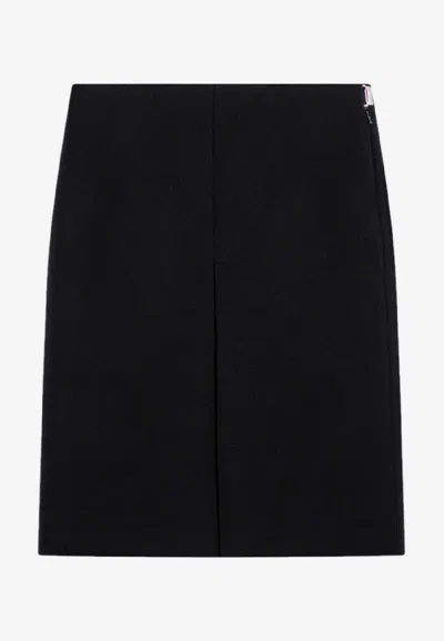 Gucci Wool Crepe Pencil Skirt In Black