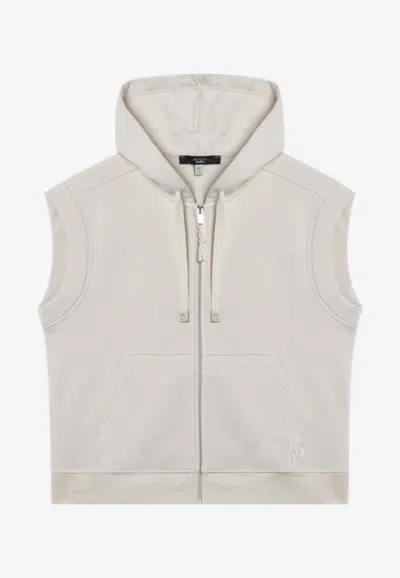 Weekend Max Mara Pank Cropped Hooded Vest In Multi