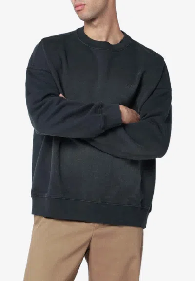 Golden Goose Db Distressed Faded Sweatshirt In Blue