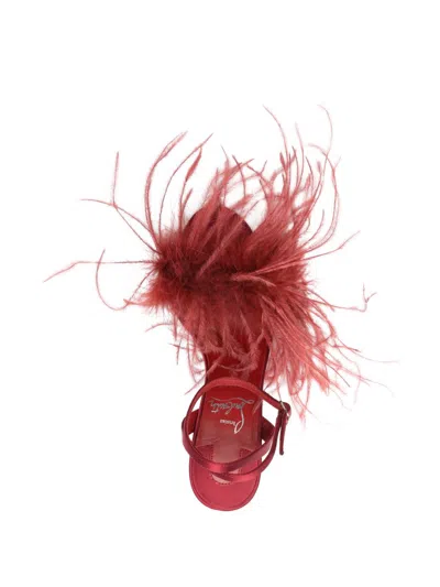 Christian Louboutin Women Miss Z Plumes Sandals In Multi