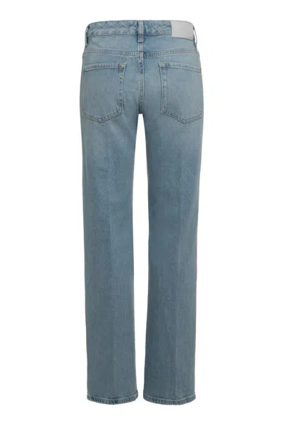 7 For All Mankind Calie Straight Jeans With A Mid-rise In Blue