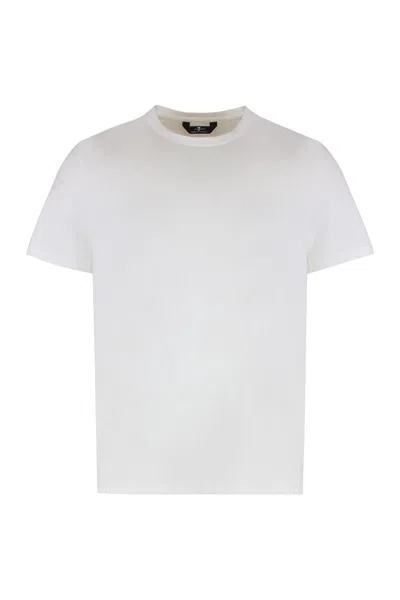 7 For All Mankind Set Of Three Cotton T-shirts In Multi