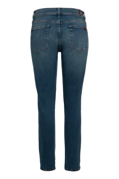 7 For All Mankind Slim Jeans With A Mid-rise In Blue