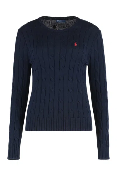 Polo Ralph Lauren Sweater In Cable Knit In Blue