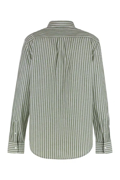 Polo Ralph Lauren Shirt Made Of Cotton And Linen In Green