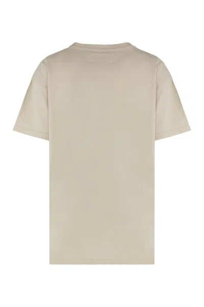 Maison Margiela Cotton Number T-shirt In Brown