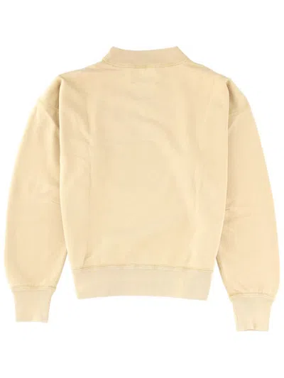Isabel Marant Étoile Moby Knit Crew Neck Long Sleeve Sweatshirt In Yellow