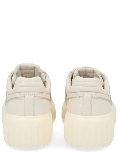Hogan Sneakers Panelled Design Platform Sole Round Toe In Neutral