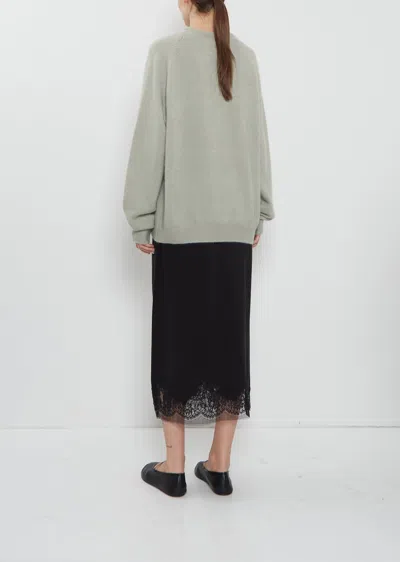 Frenckenberger Bf R-neck Cashmere Silk Sweater In Animal Print