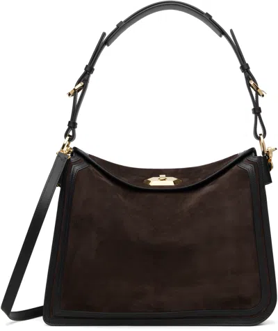 Lanvin Brown Compagnon Asymmetrical Bag In Brown