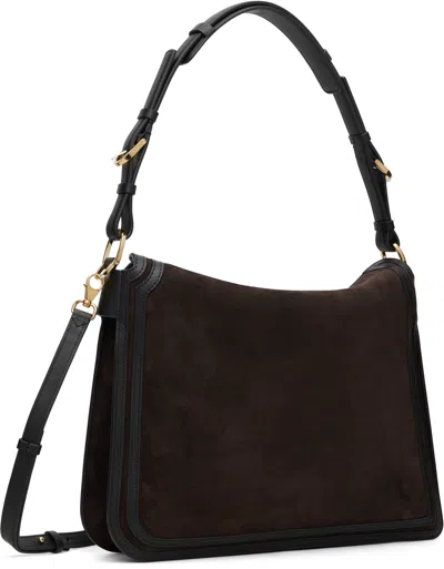 Lanvin Brown Compagnon Asymmetrical Bag In Brown