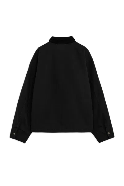 Market Denim Zip Up Jacket In Black