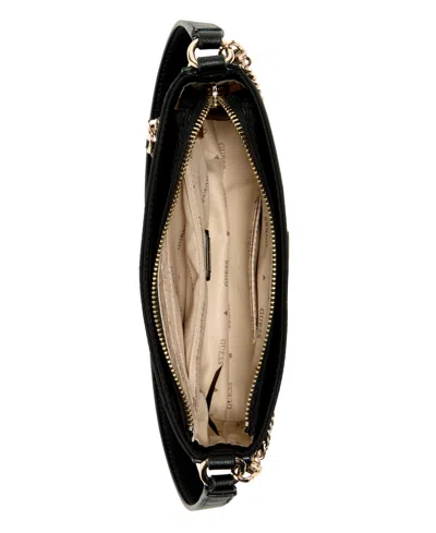 Guess Gemma Top Zipper Shoulder Bag In Black