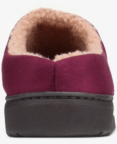 Weatherproof Vintage Men's Microsuede Corduroy Clog With Faux Shearling Lining And Indoor-outdoor Sole Shoe In Pink