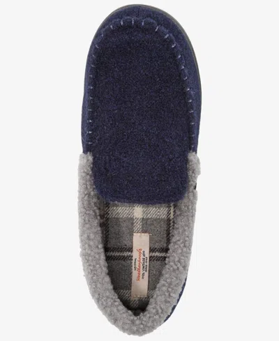 Weatherproof Men's Venetian Contrast-stitch Moccasin Slippers In Brown