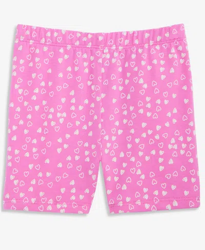 First Impressions Baby Girls Mini Hearts Biker Shorts, Macy's Exclusive In Pink