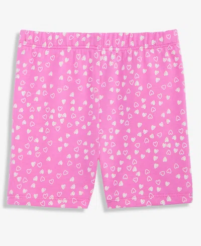 First Impressions Baby Girls Mini Hearts Biker Shorts, Macy's Exclusive In Pink