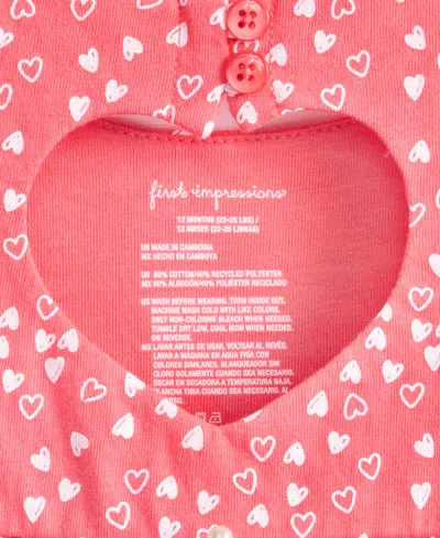 First Impressions Baby Girls Mini Hearts Sunsuit, Macy's Exclusive In Purple
