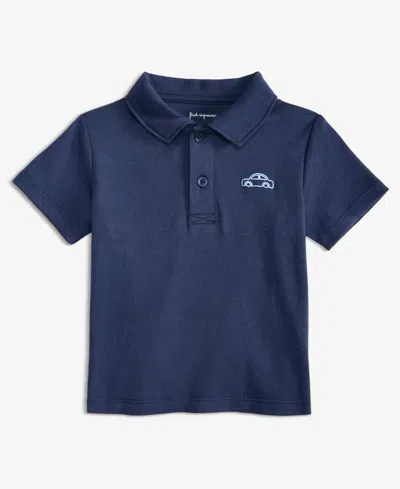 First Impressions Baby Boys Mini Car Polo Shirt, Macy's Exclusive In Blue