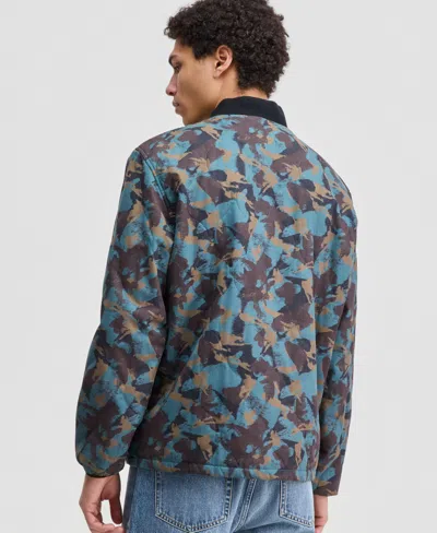 Sun + Stone Men's Printed Quilted Bomber Jacket, Macy's Exclusive In Multi