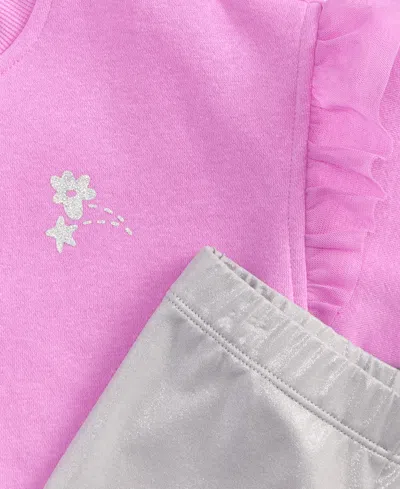 Epic Threads Girls Toddler 2t-4t Star Sweatshirt & Metallic Leggings Set, 2-piece, Macy's Exclusive In Pink