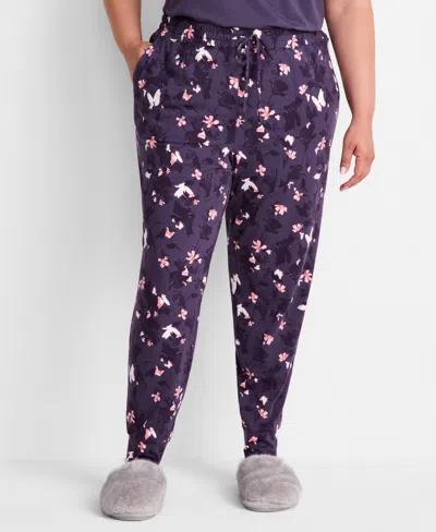 State Of Day Women's Textured Joggers, Macy's Exclusive In Purple