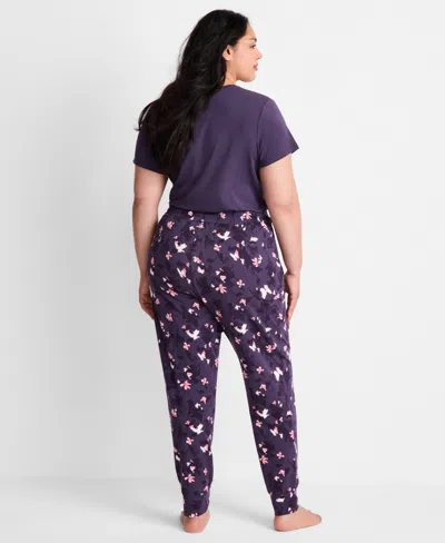 State Of Day Women's Textured Joggers, Macy's Exclusive In Purple