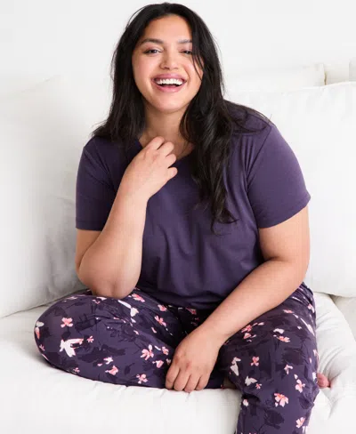 State Of Day Women's Textured Joggers, Macy's Exclusive In Purple