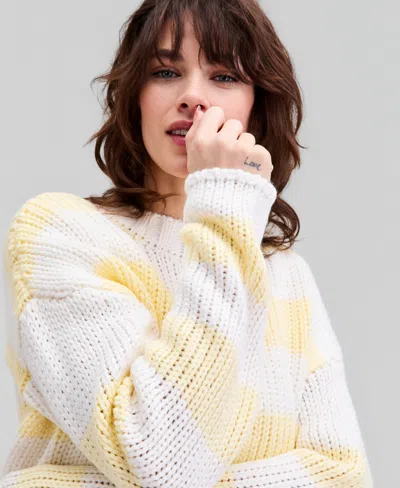 And Now This Petite Striped Crewneck Pull-on Sweater, Macy's Exclusive In Multi