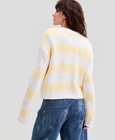And Now This Petite Striped Crewneck Pull-on Sweater, Macy's Exclusive In Multi