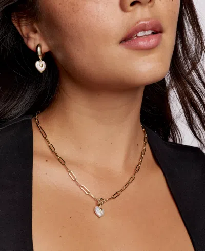 Kendra Scott Sasha Heart Huggie Hoop Earrings In Gold