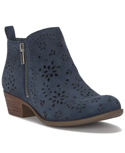 Lucky Brand Women's Basel Perforated Ankle Booties In Blue